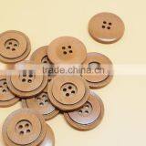 Sedex Audited Factory 2 Pillar Natural Wooden 4 Holes Button thumbnail-3