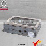 Hinged Glass Lid Wholesale Hand Made Wooden Jewelry Storage Box