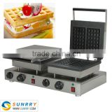 Commercial double head circle waffle maker for 2 pcs waffle pancake machine maker (SUNRRY SY-WM59A)