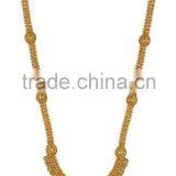 Indian Gold Plated Polish Long Necklace With Earring Set For Women thumbnail-4