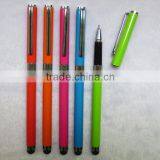 Slim Colorful Metal Roller Pen With Black Color Touch Screen Pen Can Customized Logo