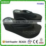 Simple Flip Flop 80mm Chunky Heels Sandals With Platform