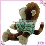 2016 New Designed Stuffed Plush Monkey Toys With T-shirt and Big Eyes thumbnail-3