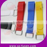 magic tape strap with metal ring/plastic buckle magic tape strap