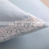 100% Cotton Solid Embroidery Bedding Set Light Blue thumbnail-3