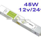 45W led driver constant voltage 24vdc output Waterproof power supply