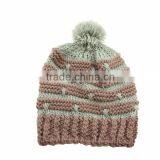 Pom Pom Style Beanie Hats Wholesale,custom Knit Acrylic Beanie thumbnail-3