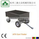 4-Wheel Utility Cart Trailer 17Cubic - 1500lbs for Garden Lawn Tractor thumbnail-4