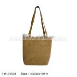 2016 Biodegradable Eco high classed fashionable Wheat straw Handknitted hand lady Casual Sandy shopping Daily used bag