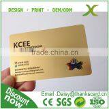 Free Design~~!! Plastic Metallic Card/ PVC Metallic Card/plastic Gold Business Card