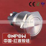 30 Years Industry Leader ONPOW Metal Push Button Switch GQ25-L-11/S Dia. 25mm Stainless Steel IP65 Waterproof CE ROHS