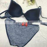 Sexy Ladies New Style Comfortable Breathable Thin Cup Bra and Panty Set Fashion Bikini thumbnail-2