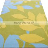 Flower design hand tufted cut pile wool carpet, Latex backed with cloth