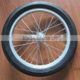 Black Color Line Pattern Flat Free Tire Bicycle Wheels 16 Inch Tubeless Bicycle Tyres thumbnail-1