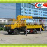 4x2 Excavator Transportation Truck , Flat Deck Truck With Crane thumbnail-1