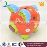 2015 Popular Unique Ceramic Red Piggy Coin Bank for Baby thumbnail-3