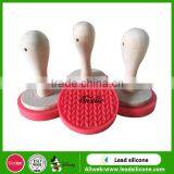 Custom Printed Silicone Cookie Stamp Silicone Cookie Stamp With Wooden Handle thumbnail-3