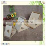 Small Carved Triangle Wooden Serving Tray thumbnail-2