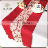 Cheap Wholesale Burlap Table Runner 28x250cm Jute BurlapTable Runner Wedding Deco Table Runner thumbnail-1