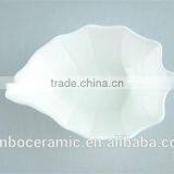 Beautiful Small White Porcelain Leaf-shaped Plate thumbnail-3