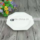 High Quality 7 Inch/9 Inch White Octagon Ceramic Divided Dinner Plate Dishes Restaurant thumbnail-4