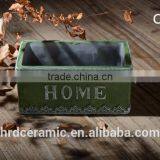 Square Decal Cement Finished Decoration Flowerpots thumbnail-2