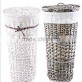 Hand-Woven Willow Wicker Customized Dirty Laundry Basket thumbnail-4