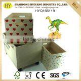 Custom Wood Toy Box With Wheels and Handle thumbnail-3