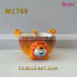 Fashion Bloom Ceramic Cute Lion Bowl thumbnail-1