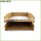 Bamboo Office Paper Tray /a4 Paper Storage Box Homex-BSCI thumbnail-1