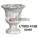 Vietnam Decorative Porcelains Romance Ancient White Flower Pot