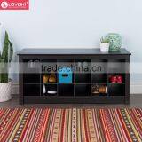 2016 New Cubbie Storage Bench Shoe Organizer Entryway Shoe Storage Bench Eco-friendly MDF Wood Bench