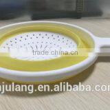 Foldable Fruit Strainer With Handle,plastic Foldable Colander With Handle thumbnail-3