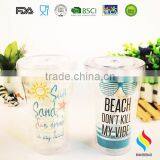 LFGB Passed PS 450ml Plastic Tumbler Cups With OEM LOGO thumbnail-1