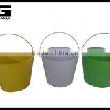 Multicolor Metal Iron Hanging Flower Pot Indoor Fence Wall Hanging Plant Pot for Balcony Garden Patio Hanging Planter thumbnail-1