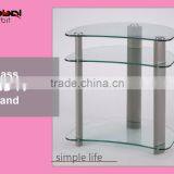 Modern Design Home Furniture Storage Rack Tempered Glass Corner TV Cabinet thumbnail-4