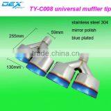 High Quality Auto Part Stainless Steel 304 Universal Double Exhaust Tip