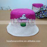 Digital Printing Double Side Fisherman Cap Reversable Bucket Hats thumbnail-3