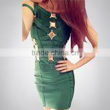 High Quality Hot HL Sequined Red Green Black Bandage Dress Evening Party Bodycon Dress thumbnail-1