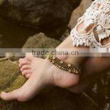 Antique Gold TONE ANKLET PAYAL Pair Foot Chain thumbnail-1