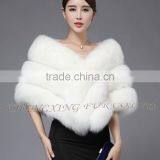 CX-B-133A Luxury Handmade Winter Cape/ Wedding Decoration Dress Fox Fur Shawl thumbnail-5