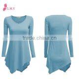 Womens Knit Tunics With Unbalanced Hem Line, Latest Women Clothes Fashion thumbnail-3