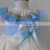 New Design Swiss Dots With Cape Collar Baby Girls Clothes Dress thumbnail-2