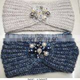 Fashion Hot Popular Crochet Acrylic Knitted Headband With Jewelry thumbnail-5