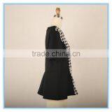 Houndstooth Patchwork Slim Waist Short Sleeve Latest Blouse Design 2016 For Women thumbnail-3