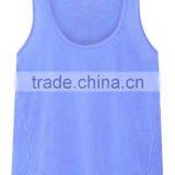 Blue Blank Gym Tank Top for Women thumbnail-2
