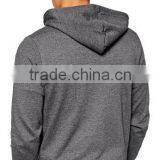 65% Cotton 35% Polyester Custom Heather Grey Plain Zip Hoodies Men thumbnail-3
