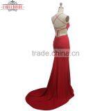 2017 China Manufacturer Customized Red Halter Evening Dress thumbnail-4