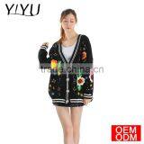 Floral Embroidery Cardigan Kimono 2017 Autumn Women Plus Size Cardigan Sweater thumbnail-2