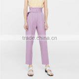Hot Design Lavender Empire Waist Summer Trousers With Belt Loop thumbnail-6